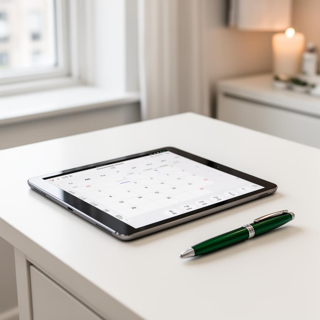 Appointment scheduling tablet